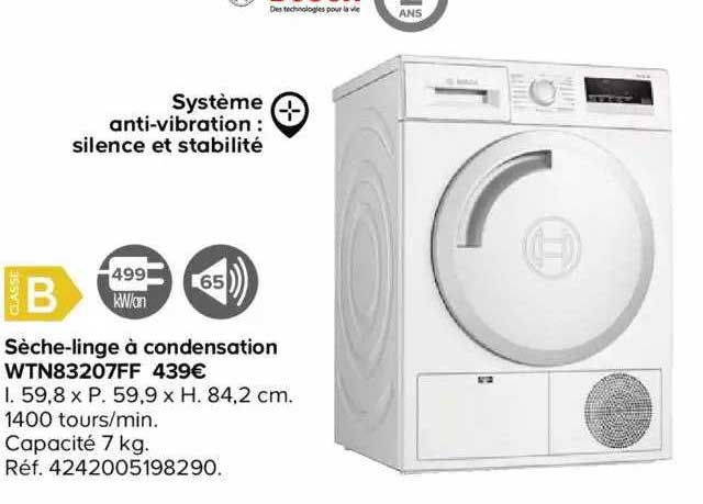 Sèche-linge à Condensation Wtn83207ff