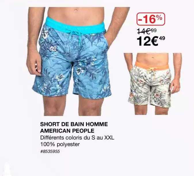 short de bain homme american people