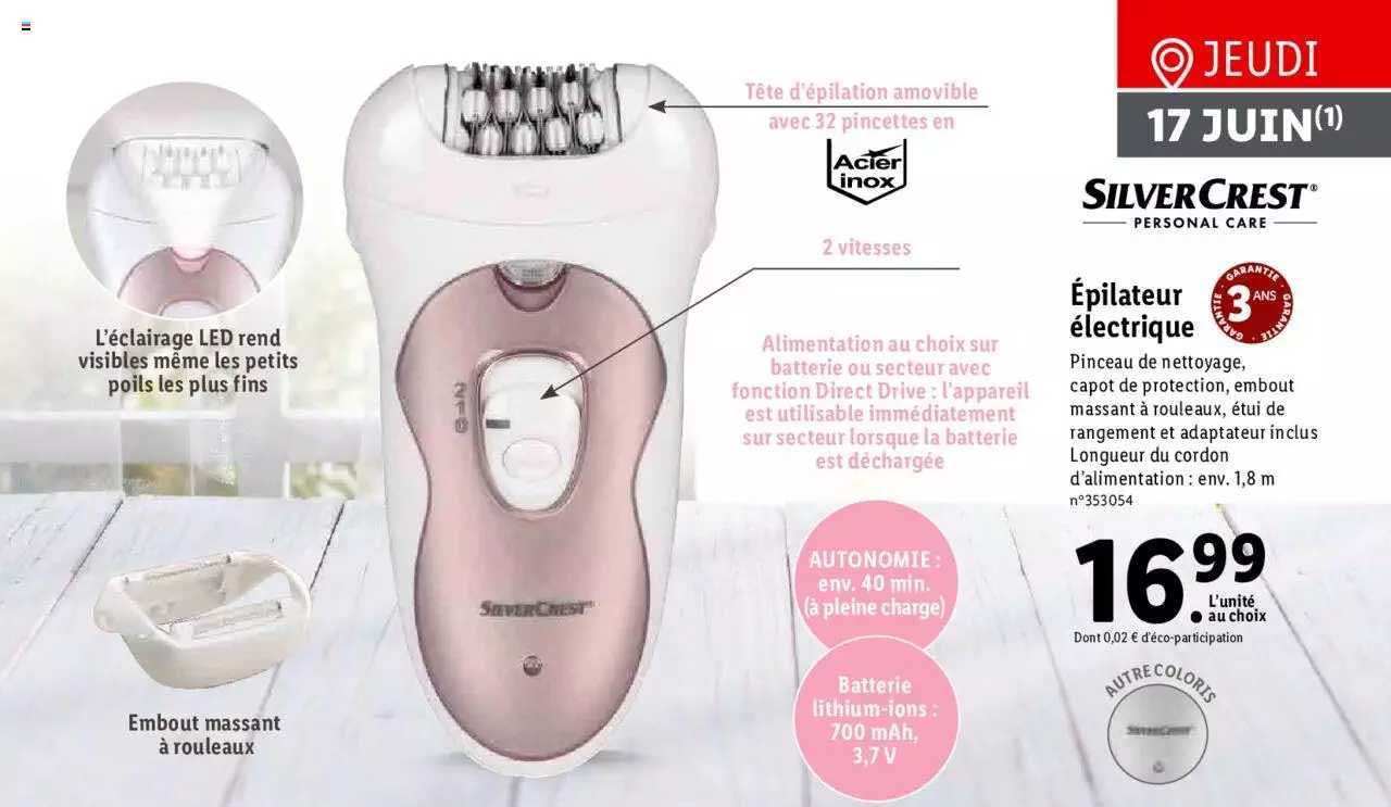 silvercrest épilateur életrique