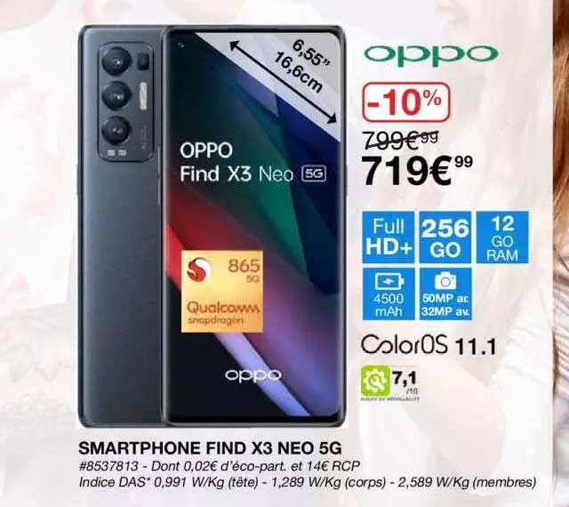 smartphone find x3 neo 5g oppo