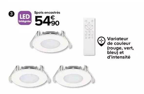 spots encastrés led intégrée