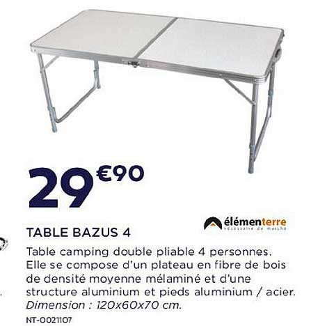 table bazus 4 élémenterre
