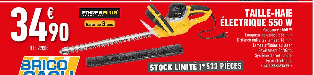 taille-haie électrique 550 w
