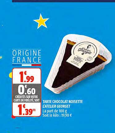 tarte chocolat noisette l'atelier georget