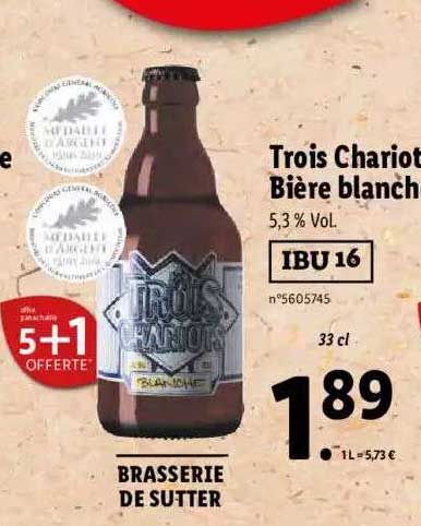 trois chariot biere blanch