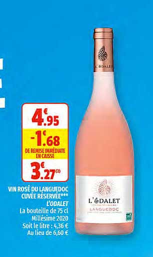 Vin Rosé Du Languedoc Cuvée Réservée L'odalet