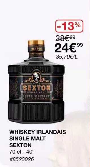 whiskey irlandais single malt sexton