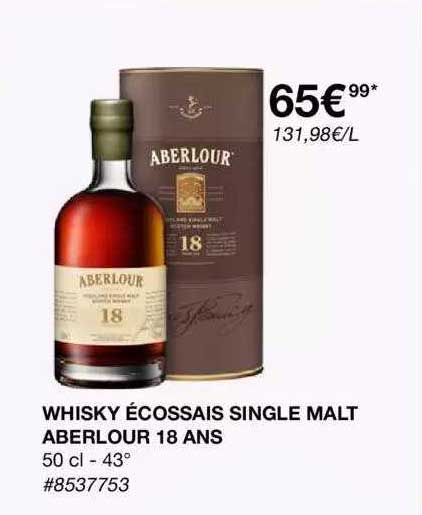 whisky écossais single malt aberlour 18 ans