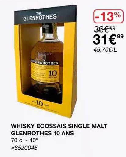whisky écossais single malt glenrothes 10 ans