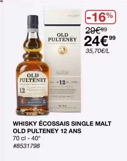 whisky écossais single malt old pulteney 12 ans