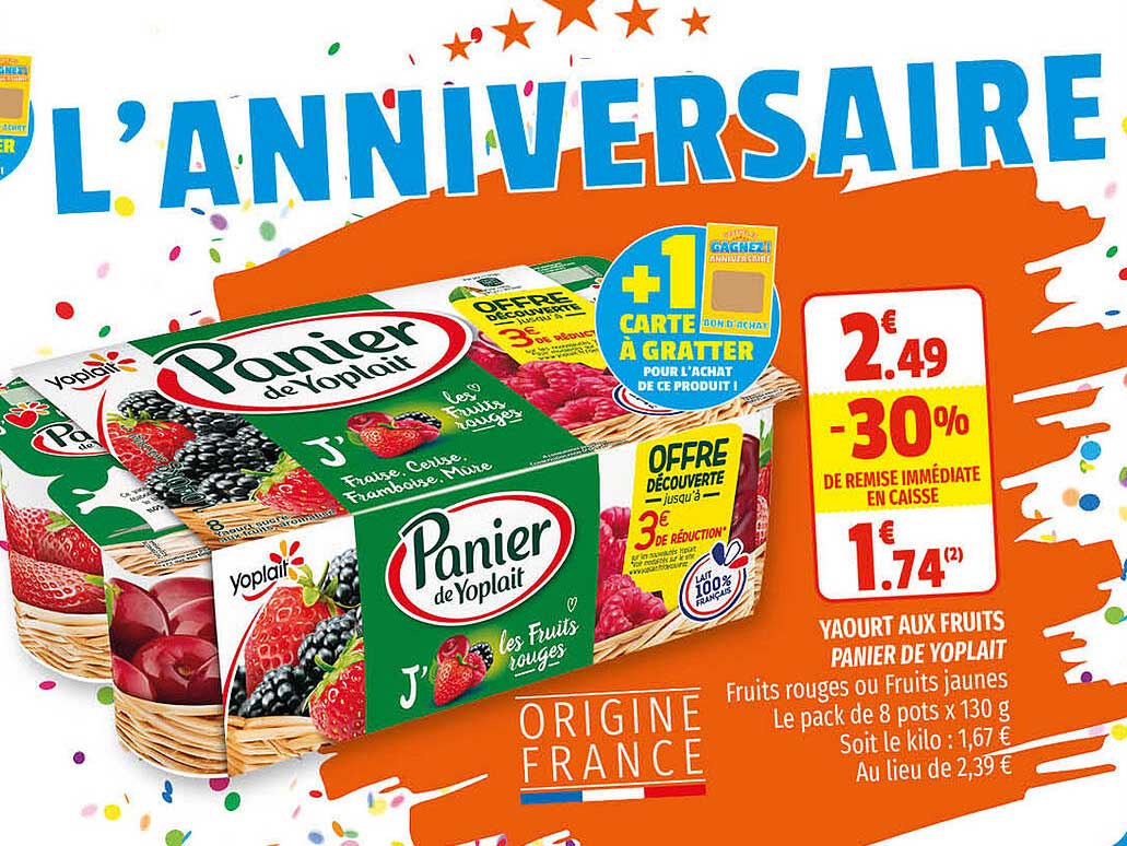Yaourt Aux Fruits Panier De Yoplait