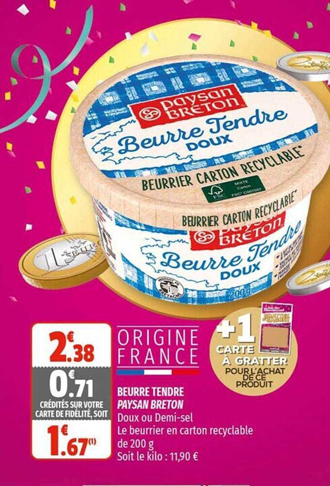 beurre tendre paysan breton