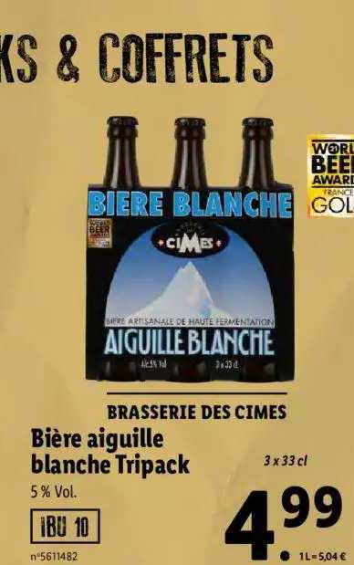 bière aiguille blanche tripack