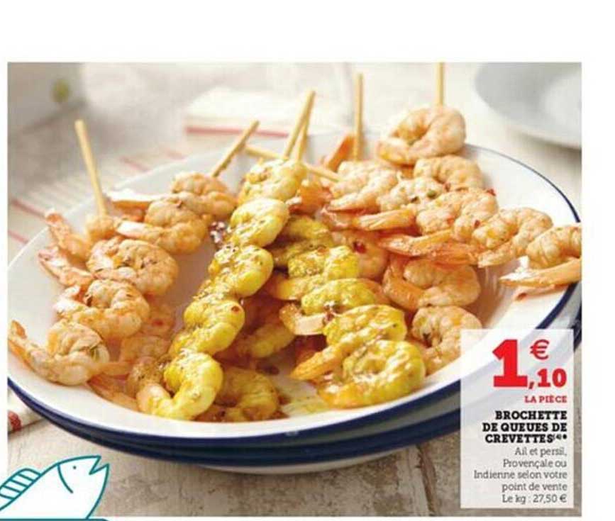 Brochette De Queues De Crevettes