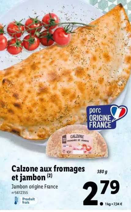 calzone aux fromages et jambon