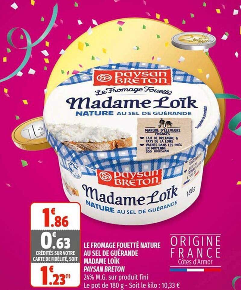 le fromage fouetté nature au sel de guérande madame loïk paysan breton