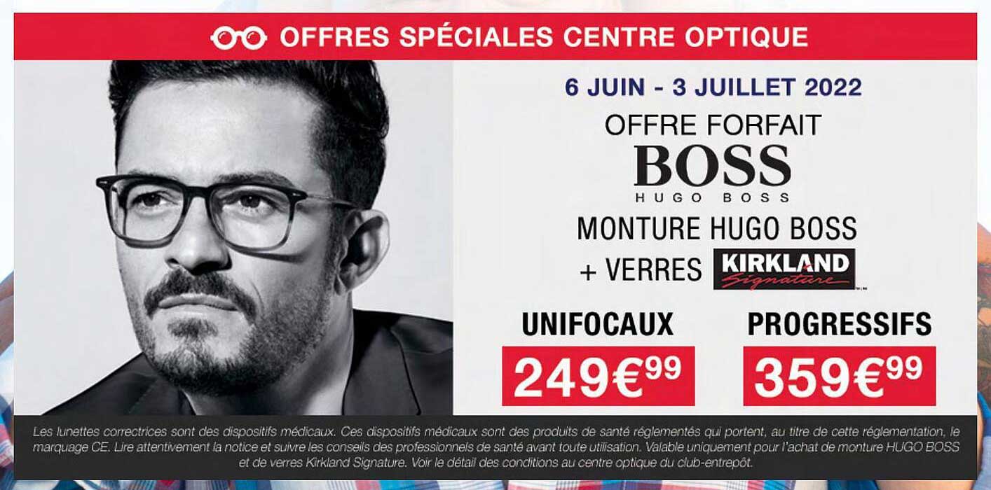 monture hugo boss + verres kirkland signature