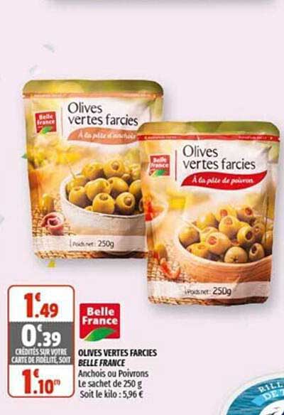 Olives Vertes Farcies Belle France