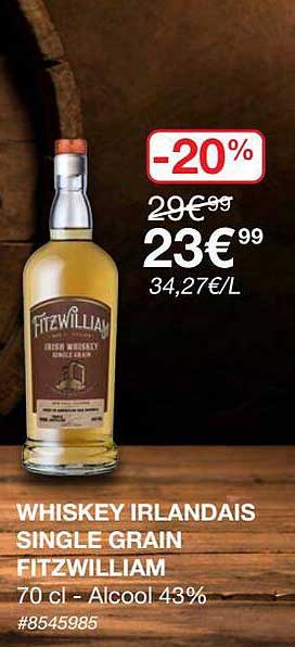 whiskey irlandais single grain fitzwilliam