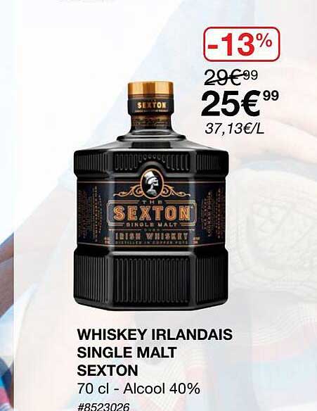 whiskey irlandais single malt sexton
