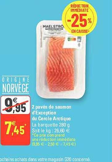 2 pavés de saumon d'exception du cercle arctique