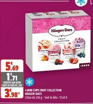 4 mini cups fruit collection häagen-dazs