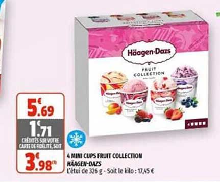4 mini cups fruit collection häagen-dazs