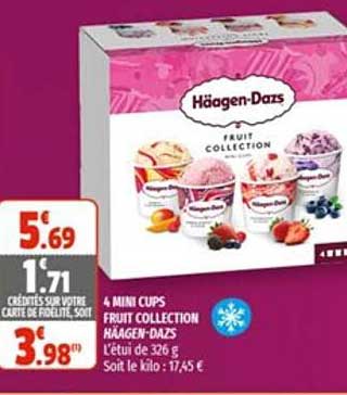 4 mini cups häagen-dazs