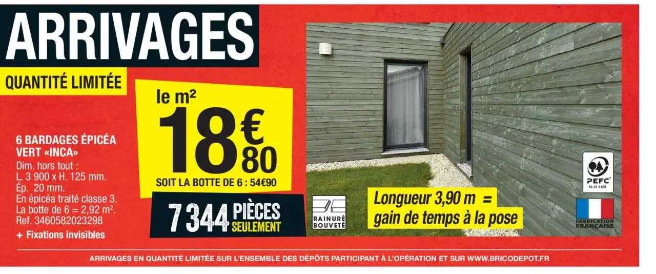 6 Bardages épicéa Vert «inca»