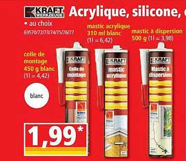 acrylique, silicone, enduit ou colle kraft werkzeuge