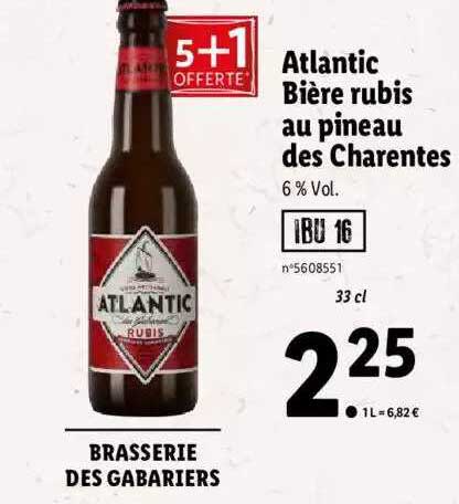 atlantic bière rubis au pineau des charentes