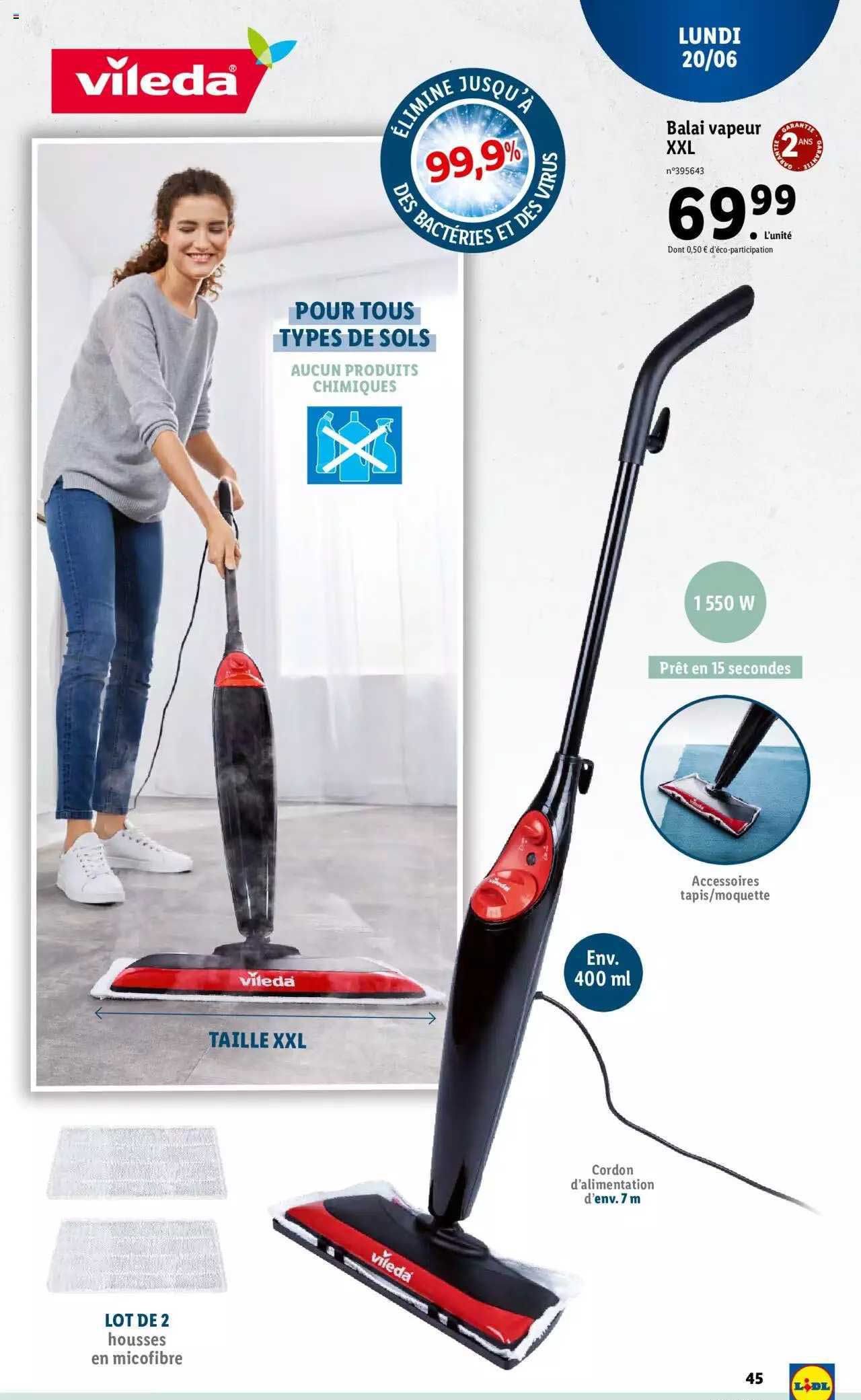 Balai Vapeur Xxl Vileda