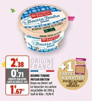 beurre tendre paysan breton