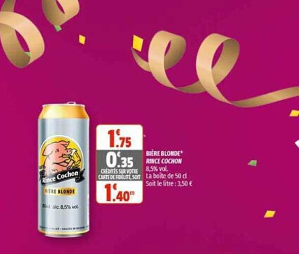 bière blonde rince cochon
