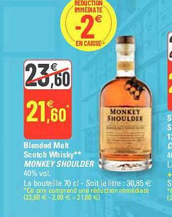 blended malt scotch whisky monkey shoulder