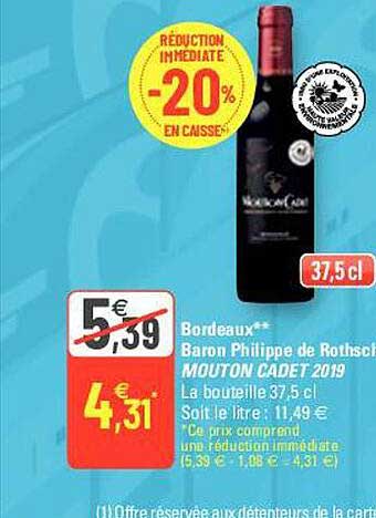 bordeaux baron philippe de rothschild mouton cadet 2019