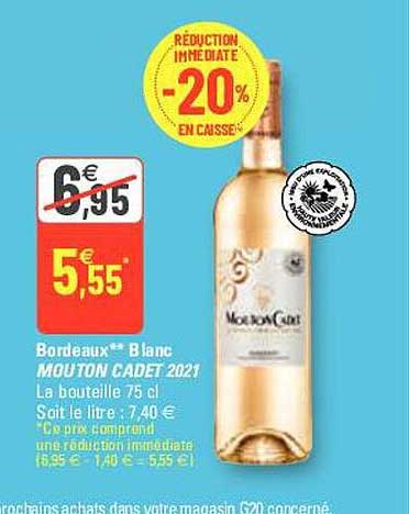 bordeaux blanc mouton cadet 2021