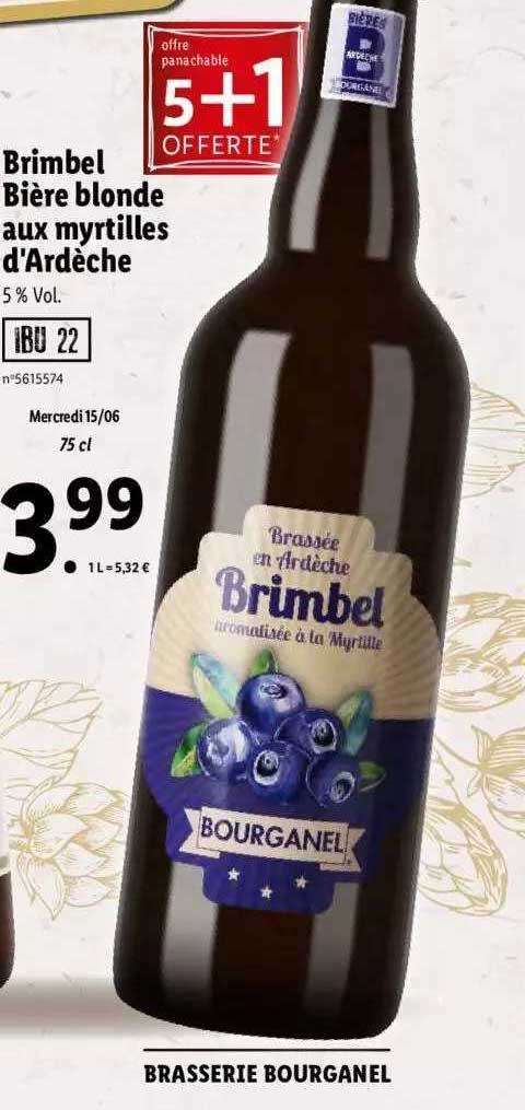 brimbel bière blonde aux myrtilles d'ardèche