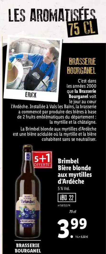 brimbel bière blonde aux myrtilles d'ardèche