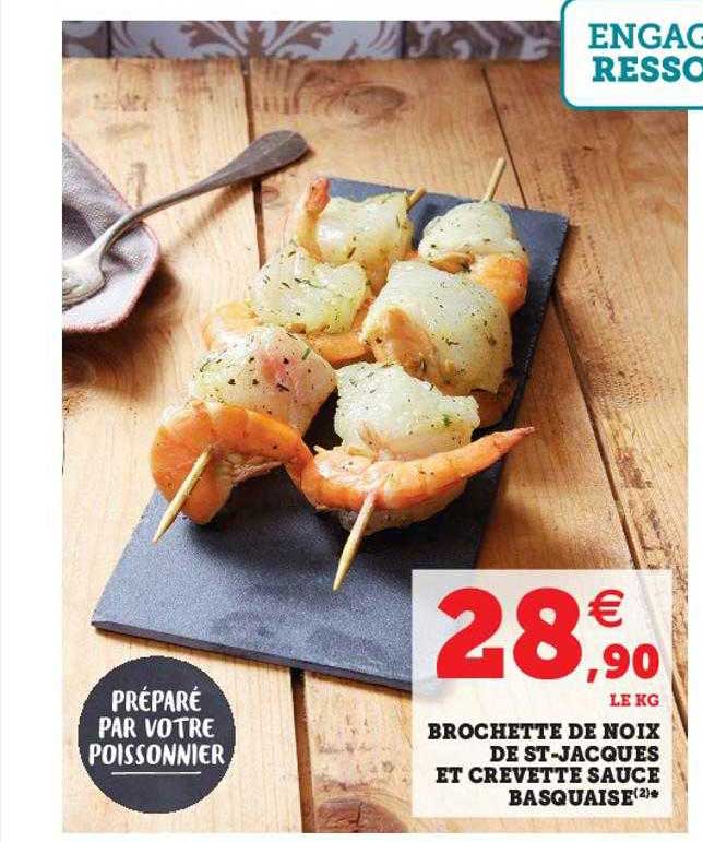 Brochette De Noix De St-jacques Et Crevette Sauce Basquaise