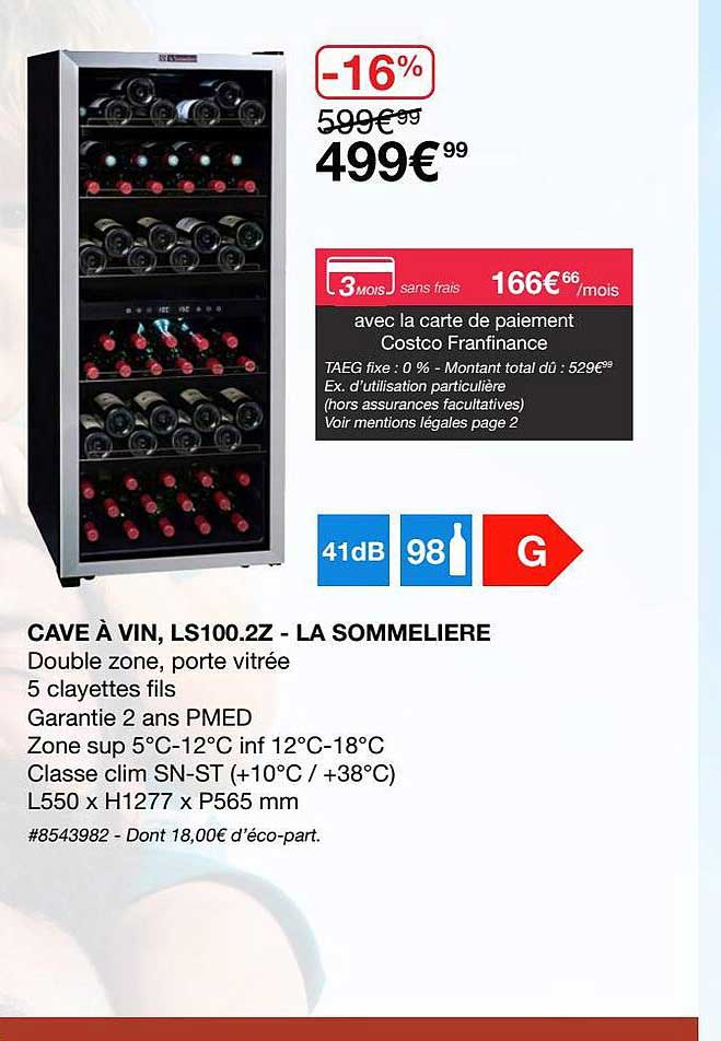 cave à vin, ls100.2z-la sommelière