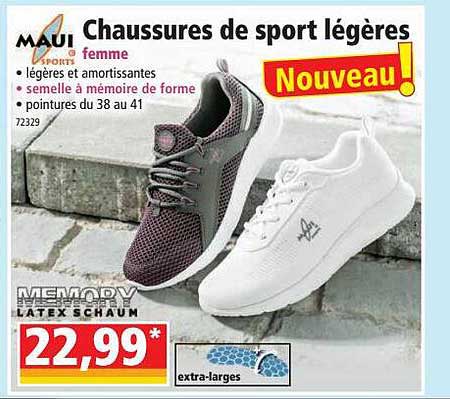 chaussures de sport légères femme maui sports