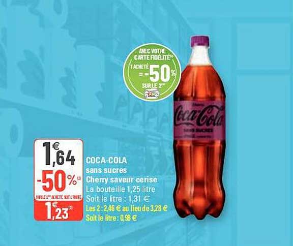 coca-cola sans sucres cherry saveur cerise
