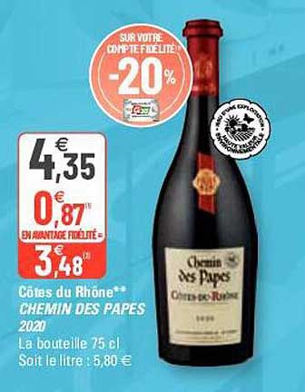 côtes du rhône chemin des papes 2020