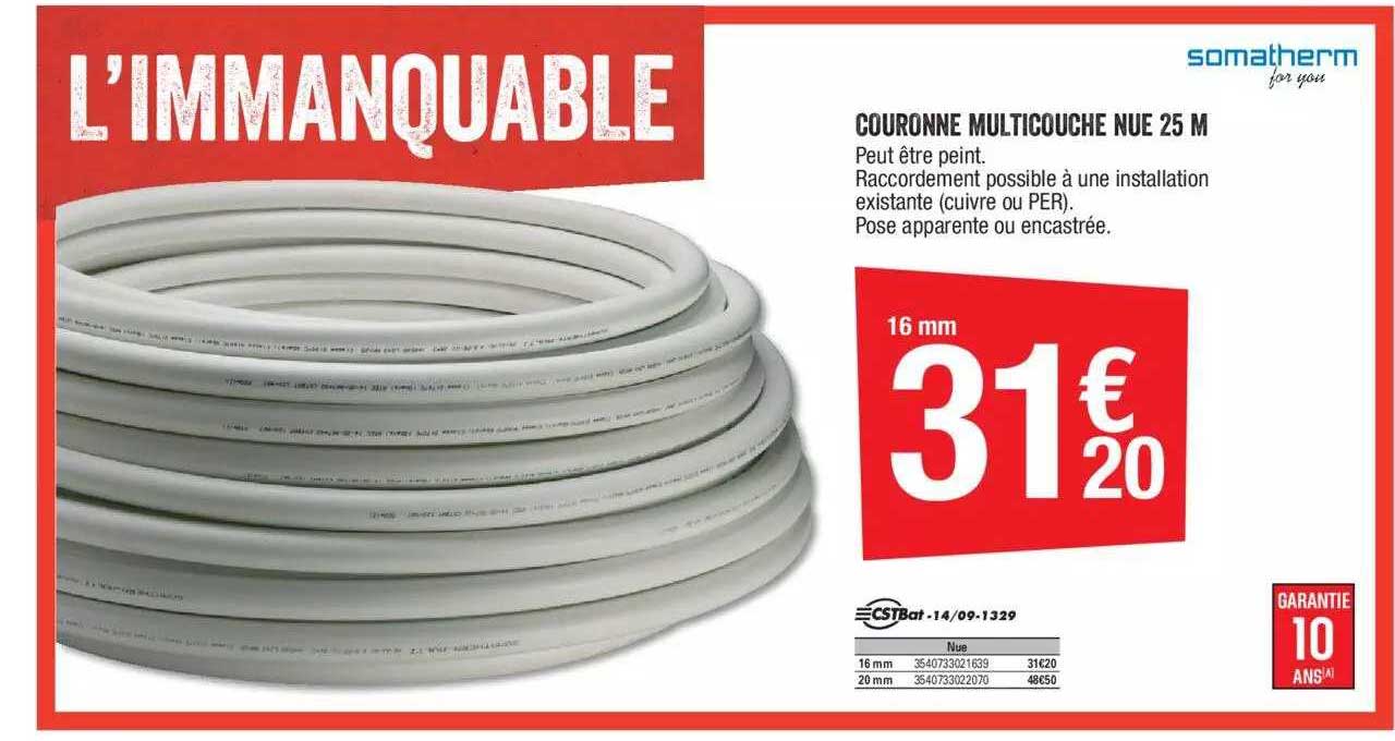 couronne multicouche nue 25 m somatherm for you