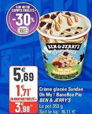 crème glacée sundae oh my ! banoffee pie ben & jerry's
