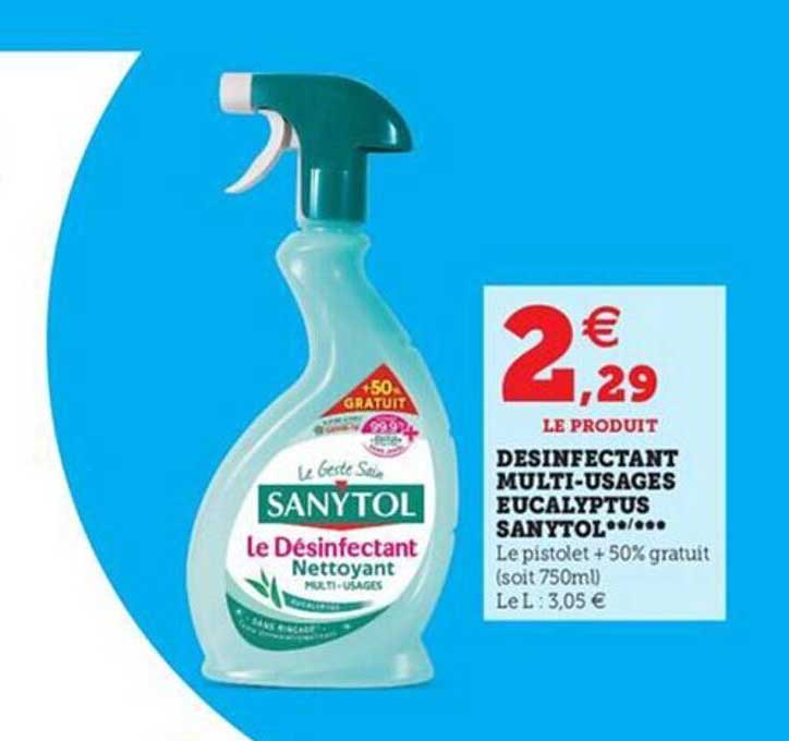 désinfectant multi-usages eucalyptus sanytol