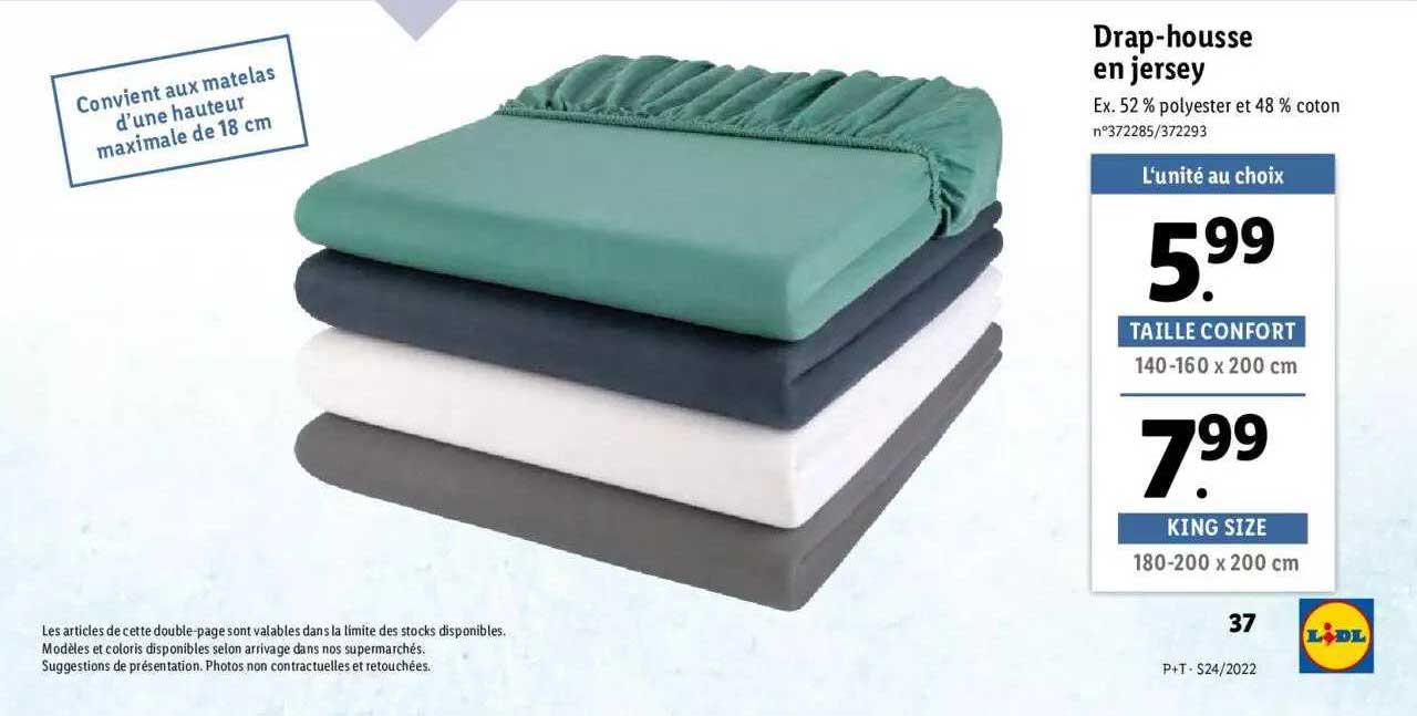 drap-housse en jersey