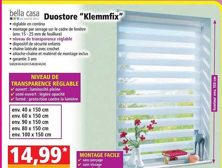 duostore "klemmfix" belle casa