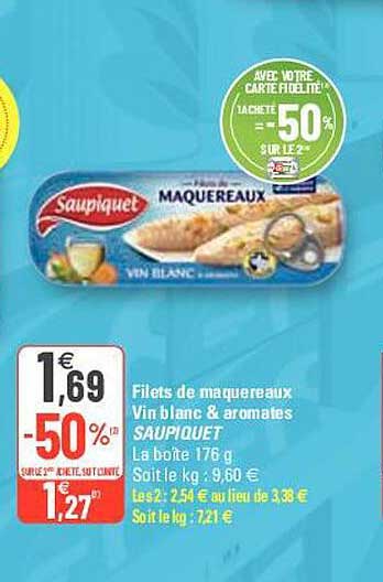 Filets De Maquereaux Vin Blanc & Aromates Saupiquet